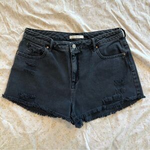 Pacsun Black Distressed Denim Shorts